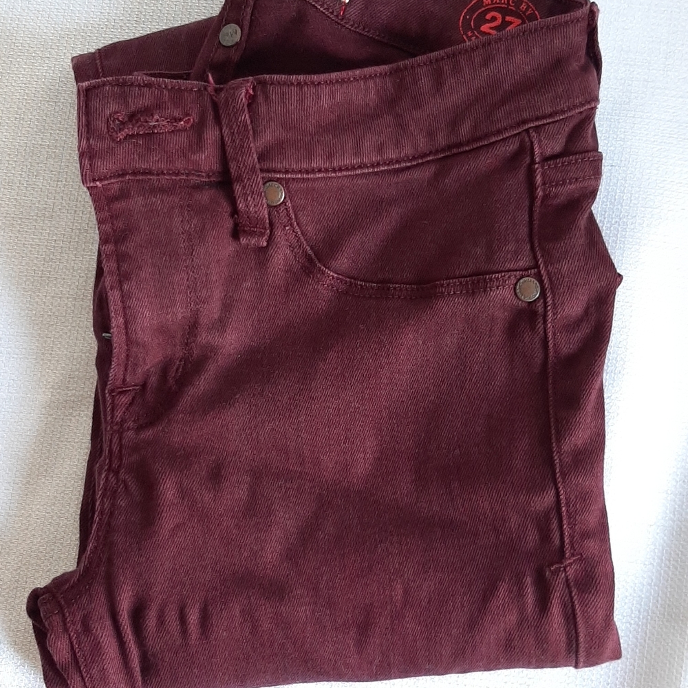 Marc Jacobs 27 jeans Straight Leg Red Wine